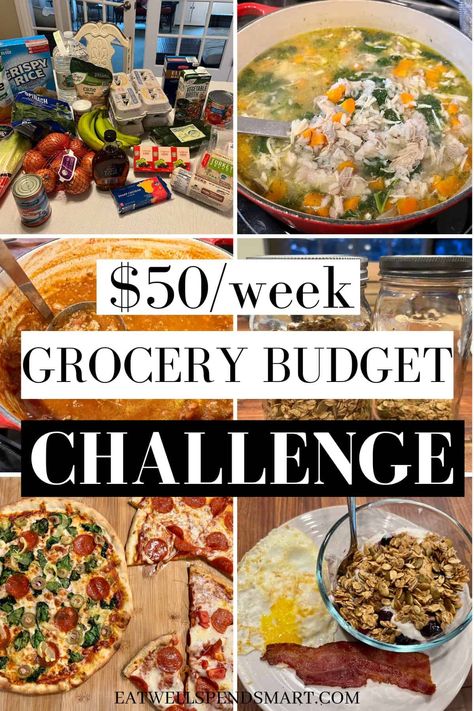 $50 Grocery Budget Challenge - Eat Well Spend Smart 100 Dollar A Week Grocery Budget, Week Of Groceries Under $50, 200 Monthly Grocery Budget, Stretch Your Dollar Meals, 40 Dollar Grocery Budget, $50 Budget Grocery List, 25 Dollar Grocery Budget, 2 Weeks Of Groceries For $100, Groceries For $50 A Week