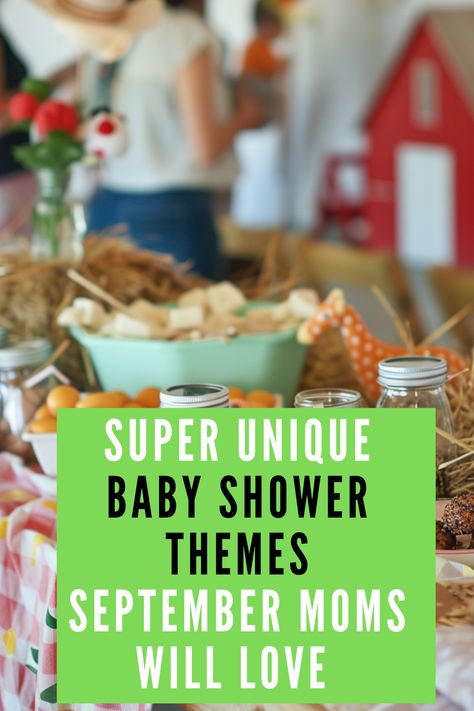 Want a baby shower that stands out? Check out our super unique baby shower themes for September! 🌟 From one-of-a-kind decorations to extraordinary themes, these ideas are perfect for a memorable celebration. 🎨 Impress your guests with these creative and fun concepts. Click now to discover your perfect theme! Themes For September, September Baby Shower Themes, Scarecrow Cupcake, September Baby Showers, Baby Shower Theme Ideas, Unique Baby Shower Themes, Pumpkin Patch Party, Cider Bar, Leaf Confetti