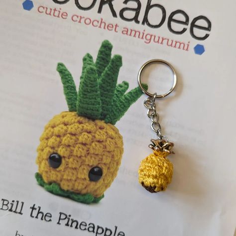 I was asked to make a tiny pineapple to match the beads that are on the top of this keychain. I think it turned out pretty well. I did modify from the pattern that you see in the photo. I will tag the person in the comments I want to make sure I find the correct person. #crochet #pineapple Crochet Pineapple, Pineapple, Things To Think About, I Want, Turn Ons, Beads, Crochet, Pattern, Instagram