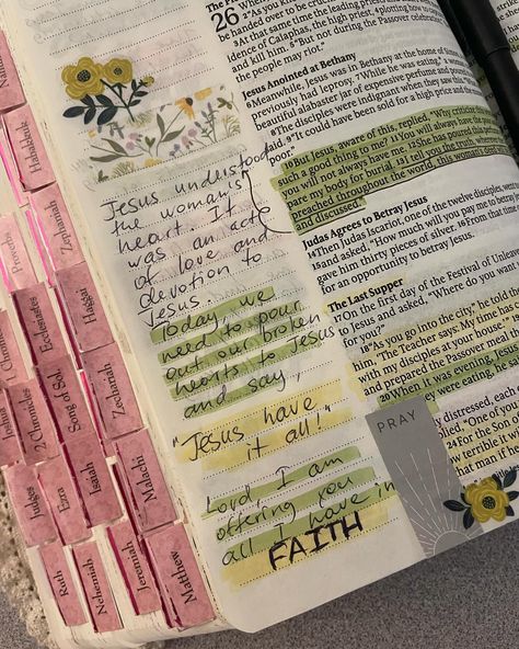 9.24.24✨Matthew 26✨ Matthew 26:13. Giving everything to Jesus. Jesus, we are offering to you all we are and all we have! Let us pour our broken hearts to you! #bible #biblejournaling #biblestudy #biblejournalwithme #readbible #readbiblewithme #todaysverse #verseoftheday #prayeroftheday #biblenotes #christian #christianlife #worship #glorytoGod #Jesusislife #readbible #bibleinayear #praywithme #wwjd #🎀 #explore #fyp Faith Goals, Matthew 26, Bible In A Year, Todays Verse, Journal Notes, Bible Journal Notes, Prayer For The Day, Bible Notes, Broken Hearts