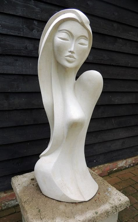 Stone Carving Sculpture, Soap Sculpture, Carving Sculpture, Yard Sculptures, Female Torso, Sculptures Céramiques, Hand Carved Stone, Paper Mache Crafts, Clay Wall