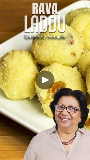 Learn how to make Rava Laddu (Suji), Indian Dessert Recipe by Manjula

View full recipe at http://www.manjulaskitchen.com/rava-laddu-sooji-ladoo/

1 cup sooji coarse rava, samolina
1/3 cup coconut powder
1/4 cup clarified butter ghee
3/4 cup fine sugar
2 tbsp cashew crushed
1 tbsp raisins
1/4 tsp cardamom
1/4 cup milk boiling hot | Manjula's Kitchen - Indian Vegetarian Recipes | Manjula's Kitchen - Indian Vegetarian Recipes · Original audio Rava Laddu Recipe, Rava Laddu, Coconut Powder, Laddu Recipe, Indian Vegetarian Recipes, Kitchen Indian, Indian Dessert, Indian Dessert Recipes, Indian Desserts