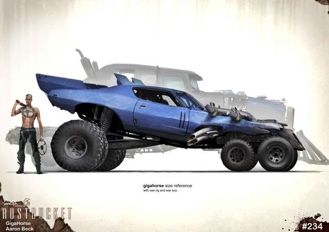 ArtStation - Mad Max: Fury Road - Gigahorse, WETA WORKSHOP DESIGN STUDIO Road Concept Art, Workshop Design Studio, Mad Max Movie, Dieselpunk Vehicles, Car Max, Cool Car Drawings, Mad Max Fury, Weta Workshop, Workshop Design