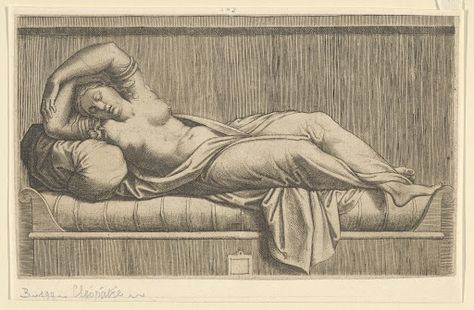 Cleopatra, partly naked laying on a bed - Marcantonio Raimondi|Anonymous|Raphael (Raffaello Sanzio or Santi) — Google Arts & Culture Roman Man, Mark Antony, Sister Wife, Classic Image, British Museum, Art Google, Metropolitan Museum, Culture Art, Greek Statue