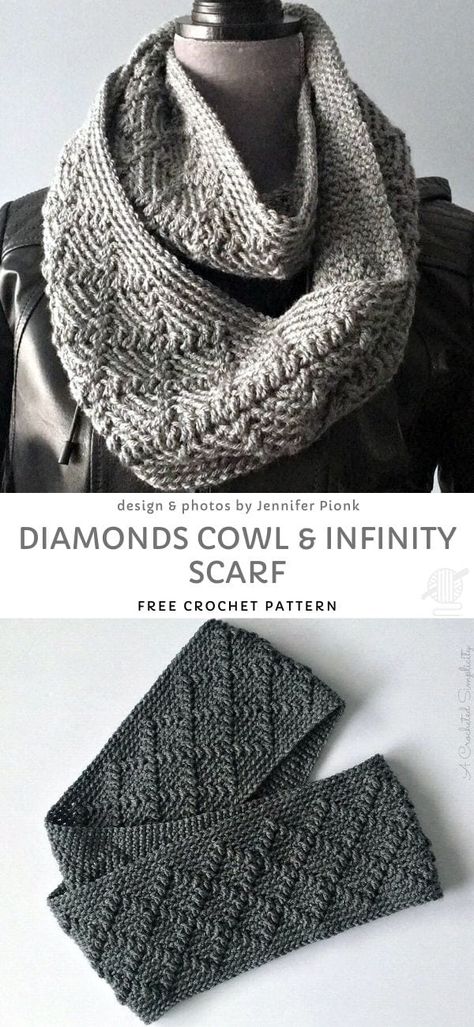 Men Scarf Crochet Pattern, Scarf Pattern Design, Crochet Infinity Scarf Free Pattern, Crochet Cowl Scarf, Free Crochet Scarf, Infinity Scarf Knitting Pattern, Crochet Mens Scarf, Crochet Infinity Scarf Pattern, Crochet Snood