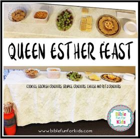 Queen Esther lesson, visuals, ideas & more #Biblefun #OTBiblelesson Esther Vbs Decorations, Queen Esther Decorations, Queen Esther Snack Ideas, Queen Esther Party, Queen Esther Activities Preschool, Esther Crafts For Kids Sunday School, Queen Ester Craft, Ester In The Bible, Esther Activities