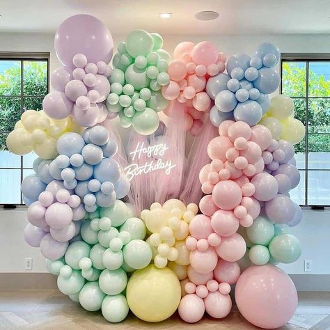 238PCS Balloon Garland Kit, Macaron Pastel Balloon Garland Arch Kit with 5-18in Pink Blue Purple Balloons for Baby Shower Bridal Shower Engagement Wedding Birthday Anniversary Party Decoration Pastel Balloon Arch, Rainbow Balloon Arch, Balloon Arch Kit, Anniversary Party Decorations, Pastel Balloons, Yellow Balloons, Purple Balloons, Rainbow Balloons, Birthday Party Balloon