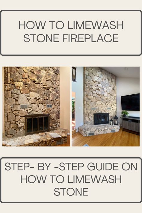 Get step-by-step directions on how to limewash stone. Limewash Fireplace Wall, Limewash Stone Fireplace, White Wash Stone, Limewash Stone, White Stone Fireplace, Limewash Wall, Double Panel Door, White Stone Fireplaces, Single Panel Door