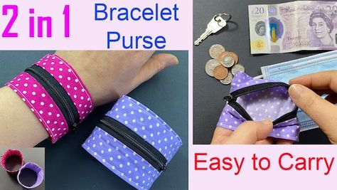 Fabric Cuff Purse Tutorial - The Beading Gem's Journal Diy Wrist Wallet, Denim Hacks, Free Jewellery Making Tutorials, Jewelry Fabric, Purse Tutorial, Fabric Bracelets, Wrist Wallet, Fabric Purses, Thread Art