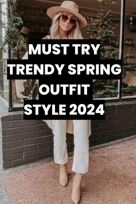 Trendy New Spring Outfits for Girls in 2024 : Spring Outfits Ideas 37 Cold Spring Date Night Outfit, Cold Spring Outfit Aesthetic, Spring Clothes For Women 2024, Spring 2024 Outfits Women, Spring Outfits 2024, Spring 2024 Outfits, Spring Teacher Outfits 2024, Casual Spring Outfits 2024, Spring Outfits 2024 Trends Women Casual