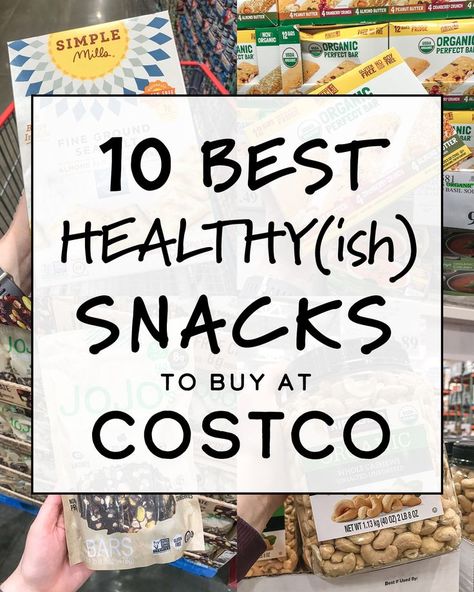 Snacks are life. Homemade snacks are all kinds of wonderful, but if you want to make life a little easier and save money on healthy snacks, I suggest heading to Costco. Here are my personal recommendations for the 10 Best Healthy(ish) Snacks to Buy at Costco! #projectmealplan #costco #costcosnacks #whattobuyatcostco Healthy Packable Snacks, Costco For Diabetics, Costco For One, Healthy Costco Haul, Healthy Snacks From Costco, Healthy Non Perishable Snacks, Costco High Protein Shopping List, Clean Eating Costco, Healthy Costco Finds