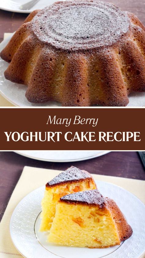 Mary Berry Yoghurt Cake Recipe Yoghurt Cake Recipe Greek Yogurt, English Cake Recipe, Yoghurt Cake Recipe, Mary Berry Recipes Baking, Cake Mix Recipes Homemade, Eggs Greek Yogurt, Mary Berry Cakes, Mary Berry Cooks, English Cake