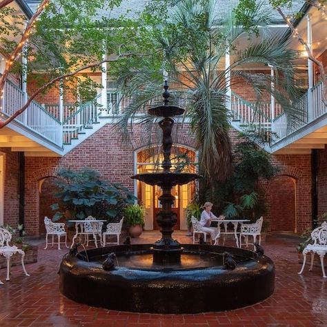 Clerestory House, French Quarter Decor, New Orleans Courtyard, New Orleans Theme, French Quarter Restaurants, French Quarter Hotels, Gabby Home, Pool Courtyard, New Orleans Decor