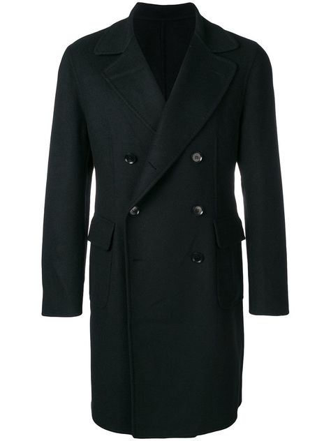 TAGLIATORE TAGLIATORE DOUBLE BREASTED PEACOAT - BLACK. #tagliatore #cloth Ralph Lauren Coats, Black Overcoat, Mens Wool Coats, Coats For Men, Ralph Lauren Mens, Wool Blend Coat, Double Breasted Coat, Tailored Jacket, Blue Wool