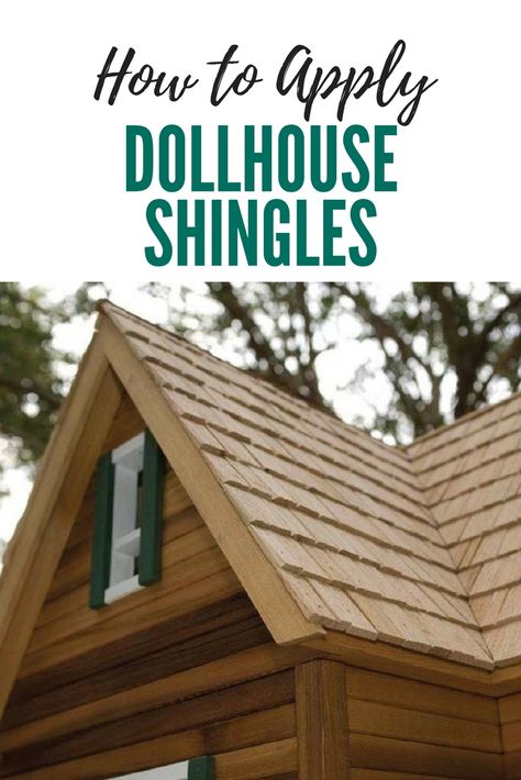 How To Shingle A Dollhouse Roof, Doll House Roof Ideas, Dollhouse Shingles Diy, Dollhouse Roofing Ideas, Dollhouse Architecture, Doll Mansion, Dollhouse Shingles, Friend Projects, Dollhouse Roof