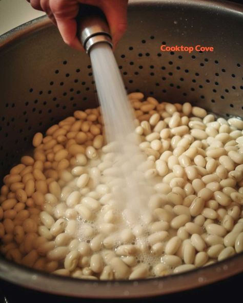 How To De Gas Beans, Cooking Dried Beans In Crockpot, How To Take Gas Out Of Beans, Remove Gas From Beans, How To Make Beans Less Gassy, How To Prepare Beans, Home Made Beans Recipes, How To Remove Gas From Beans, Ham And Beans Stovetop Dry Beans