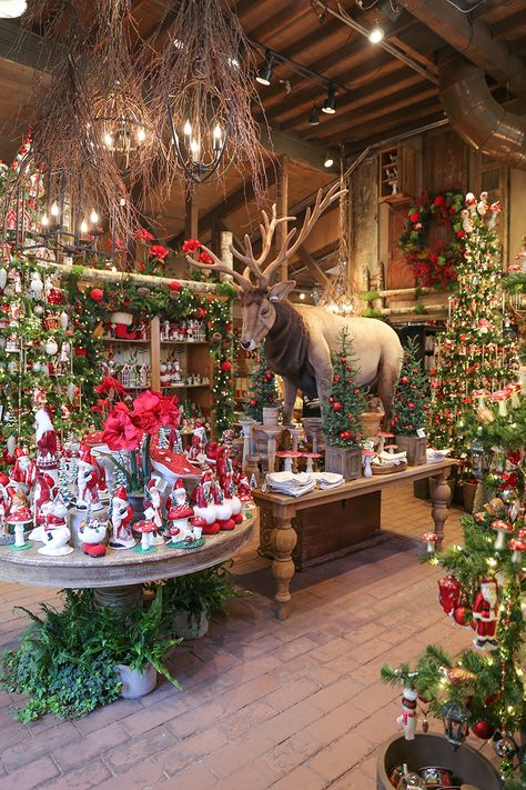 Enchanted Christmas • 2019 Holiday Boutique | Roger's Gardens Christmas Store Displays, Christmas Shop Displays, Christmas Shop Window, Rogers Gardens, Retro Christmas Decorations, Holiday Boutique, Gold Christmas Decorations, Christmas Garden, Christmas Tree Farm