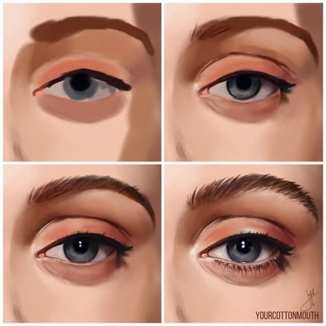 Digital Eyes Art, How To Paint Eyes Digital, Eyes Digital Art Tutorial, Digital Art Eyes, Eyes Digital Art, How To Paint Eyes, Eyes Paint, Paint Eyes, Hyperrealism Paintings