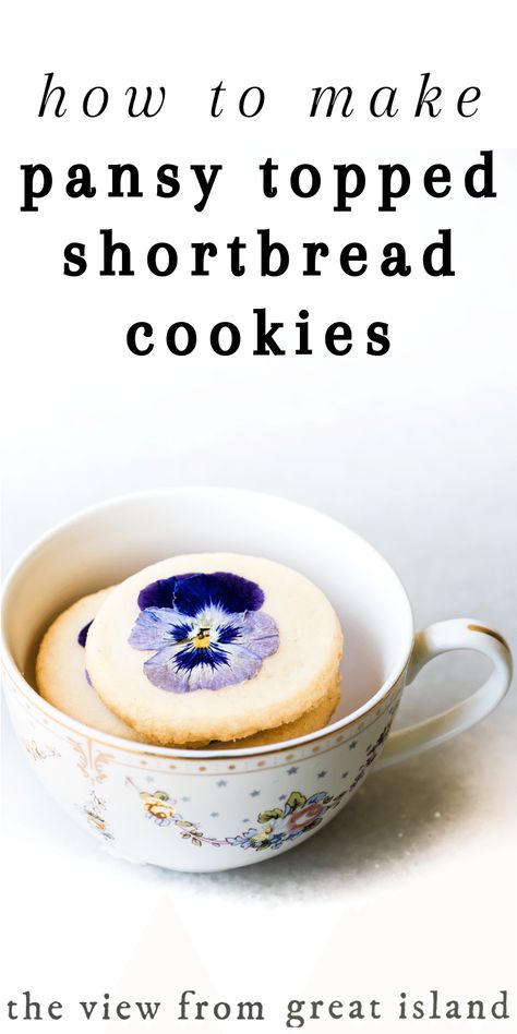 Easy Shortbread Cookies, Easy Shortbread, Philadelphia Torte, Shortbread Cookies Easy, Edible Flowers Recipes, The View From Great Island, Cookies Wedding, Cake Mug, Shortbread Cookie Recipe