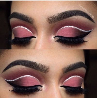 pinterest: @ nandeezy † Eyeshadow Crease, Perfect Eyeshadow, Colour Eyeshadow, Eyeshadow Singles, Prom Makeup Tutorial, Video Makeup, Pencil Liner, Glitter Liner, Smoky Eyes