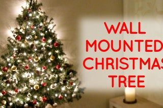 Christmas Tree On Wall Outdide, Small Space Christmas Tree, Wall Mounted Christmas Tree, Diy Christmas Wall, Yule Tide, Tree Outline, Christmas Tree Wall, Wall Christmas Tree, Real Christmas Tree