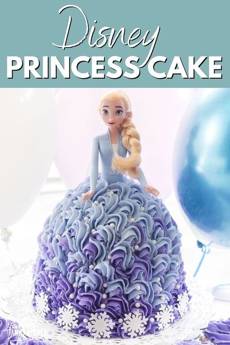 This Disney Princess Cake is every little princess’s dream come true! Transform Elsa, Rapunzel, or any other Disney princess into a magical birthday cake. Instead of buying an expensive Disney princess cake, you can make your own at home! It’s so easy and doesn’t take any more time than a regular birthday cake. Disney Princess Doll Cake, Magical Birthday Cake, Disney Princess Barbies, Princess Doll Cake, Barbie Doll Birthday Cake, Rapunzel Doll, Rapunzel Cake, Doll Birthday Cake, Princess Barbie Dolls