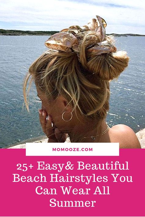 Thinking of the perfect beach hair? Here are 25 gorgeous beach hairstyles that look effortlessly stylish and easy to pull off. #beachhair #hairstyles #summerhair #beach #beachstyle Boat Hair Hairstyles, Easy Beach Hairstyles Medium, Beach Hair Updo, Beach Holiday Hairstyles, Pool Day Hair, Beach Day Hair, Perfect Beach Hair, Easy Beach Hairstyles, Boat Hair