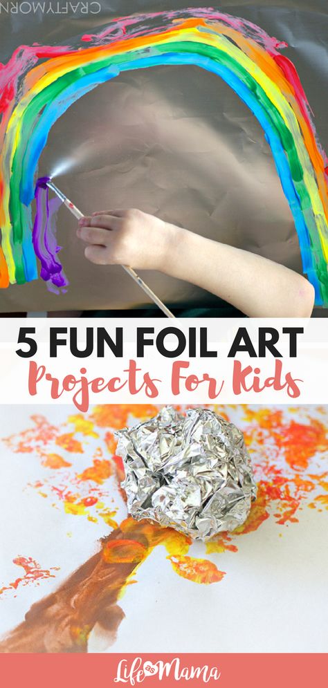 Painting On Tin Foil, Foil Art Projects For Kids, Tin Foil Painting, Foil Art Projects, Paper Head, Easy Indoor Activities, Tin Foil Art, Diy Halloween Dekoration, Toddler Themes