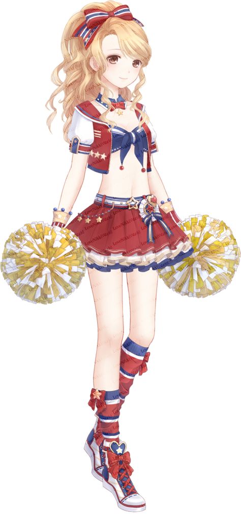 Cheerleading Outfits Drawing, Cheerleader Art Drawing, Cheerleader Outfit Drawing, Anime Cheerleader Outfit, Cheerleader Character Design, Cheerleader Drawing, Cheerleader Art, Love Nikki Outfits, Anime Cheerleader