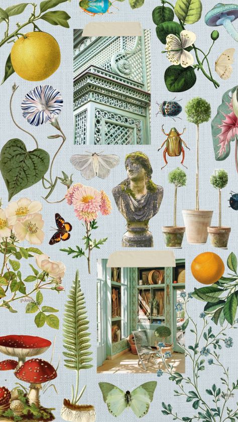 garden dreams #aesthetic #moodboard #botanical #garden Garden Moodboard Aesthetic, Botanical Mood Board, Horticulture Major Aesthetic, Botany Books Aesthetic, Botanical Garden Fashion Editorial, Dreams Aesthetic, Graphic Styles, School Cafeteria, Garden Park