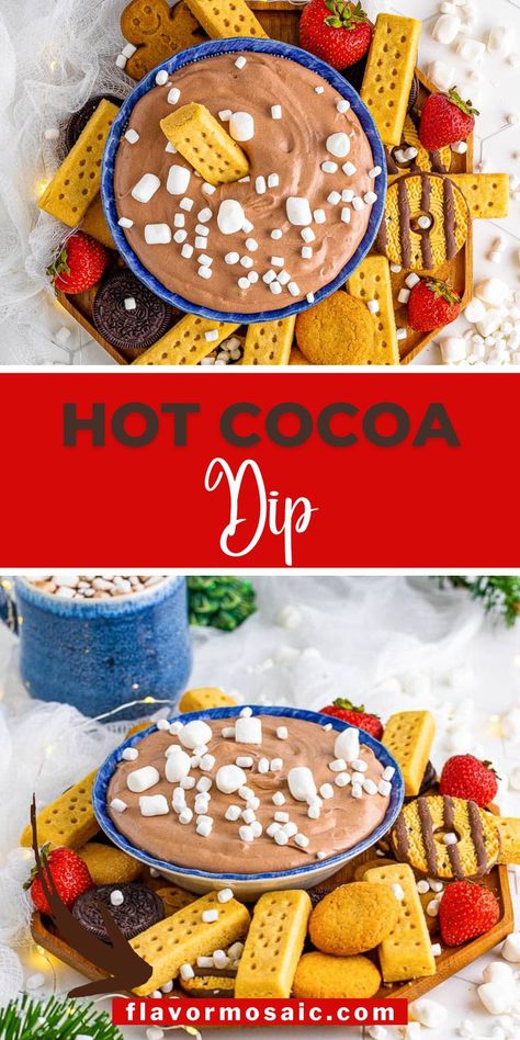 Hot Chocolate Dip Recipe, Hot Cocoa Dip, Hot Chocolate Dip, Cocoa Dip, Chocolate Dip Recipe, Whipped Cream Pie, Hot Chocolate With Cream, Hot Chocolate Desserts, Chocolate Chip Dip