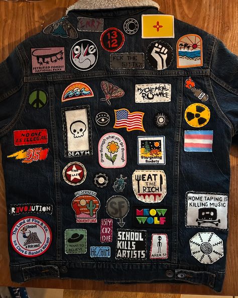 jean jacket back is all full !! can't wait till the entire coat is covered [the two blank spots are reserved for commissioned patches]