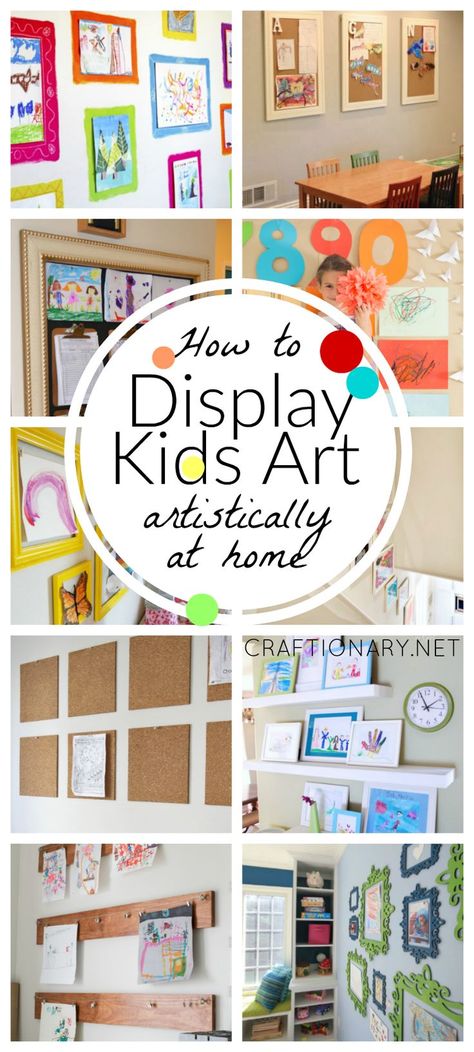 Display kids art at home artistically and create your kids' personal art gallery using these amazing ideas #Kidsartdisplay #creativekids #kidsart Displaying Kids Artwork, Art Display Kids, Art At Home, Children Room, Kids Artwork, Beautiful Spaces, Organization Kids, Toy Rooms, Artwork Display