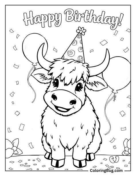 40 Highland Cow Coloring Pages (Free Printable PDFs) Highland Cow Birthday, Cow Coloring Pages, Hello Kitty Colouring Pages, Cow Birthday, Cow Face, Kitty Coloring, Simple Portrait, Coloring Pages Free Printable, Dog Coloring Page