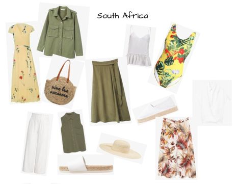 Outfit inspiration for a trip to South Africa South Africa Outfits, Africa Outfits, Capsule Wardrobe, South Africa, Outfit Inspirations, Wardrobe