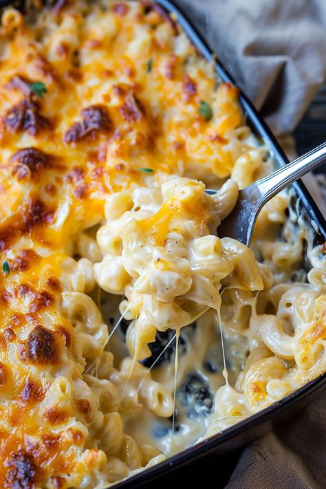 Unique Food Recipes, Family Gathering Food, Southern Macaroni And Cheese, How To Make Cheese Sauce, Pepper Gravy, Baked Macaroni And Cheese, Macaroni And Cheese Recipe, Macaroni N Cheese Recipe, Baked Macaroni