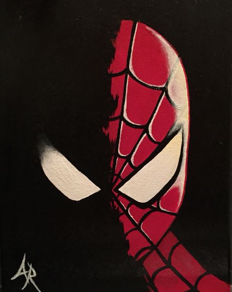 Spiderman! Acrylic painting Spiderman Cartoon Painting, Black Spiderman Painting, Avengers Acrylic Painting, Spiderman And Venom Painting, Spider Man Acrylic Painting, Evil Spiderman, Miles Morales Painting Canvas, Spiderman Acrylic Painting, Spider Man Painting Easy