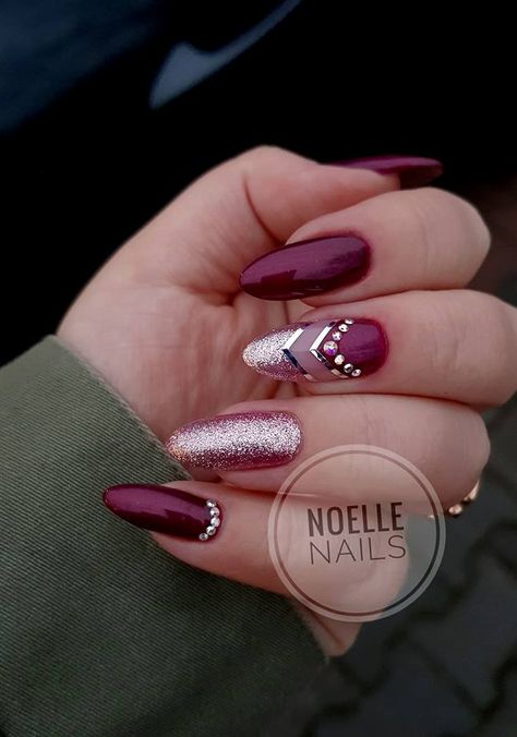 Copper Nails Designs, Unghie Sfumate, Manicure Nail Designs, Classy Nail Designs, Her Nails, Fall Acrylic Nails, Pretty Nail Art Designs, Trendy Nail Art, Nail Designs Glitter