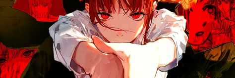 Makima Cover Photo Facebook, Makima Banner Fanart, Makima Banner For Discord, Makima Gif Header, Makima Banner Gif, Twitter Banner Anime, Anime Banner Discord, Chainsaw Man Header, Makima Banner