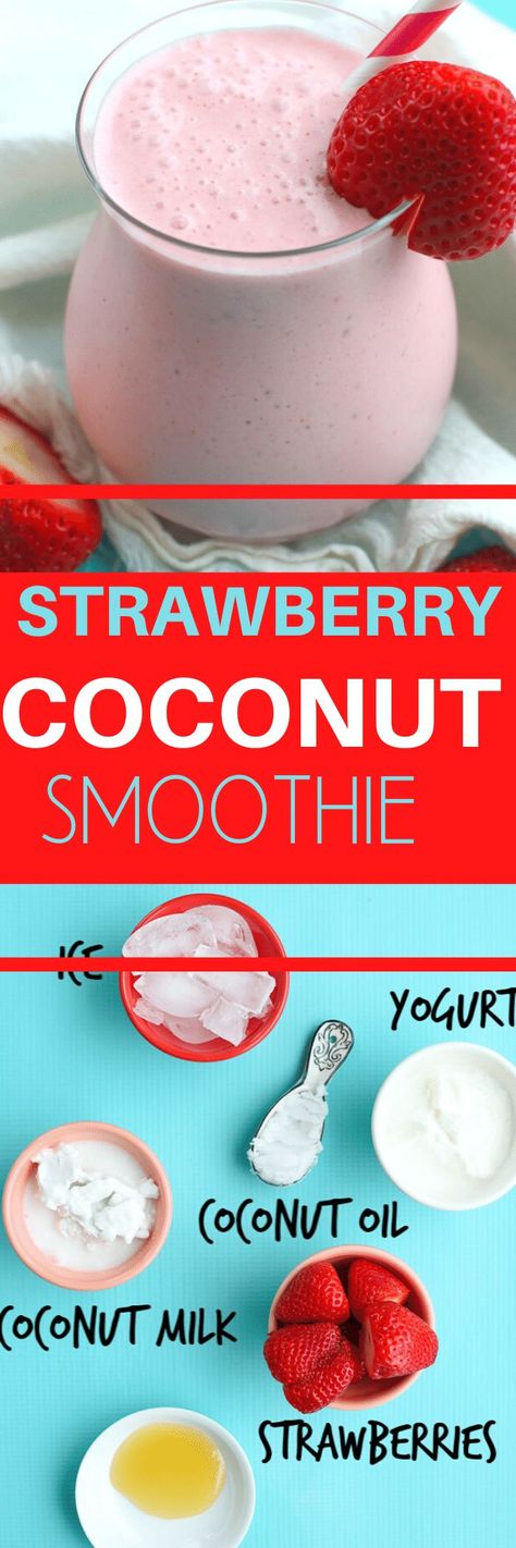 Coconut Milk Smoothie Recipes, Dessert Smoothies, Paleo Smoothies, Coconut Milk Drink, Coconut Smoothie Recipe, Coconut Milk Smoothie, Smoothie Recipes Strawberry, Milk Smoothie, Coconut Milk Recipes