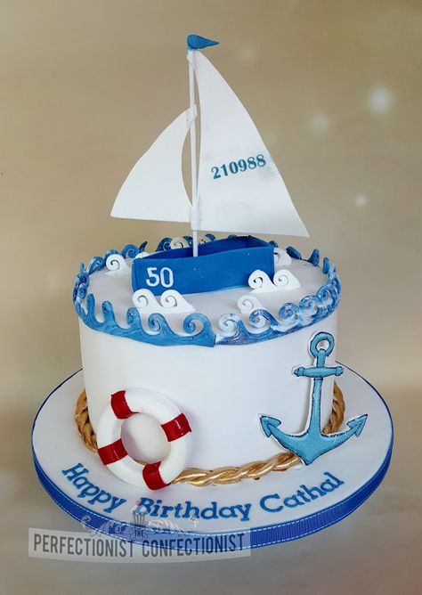 Nautical Birthday Cakes, Sailboat Cake, Boat Cake, Chocolate Biscuit Cake, Nautical Cake, Beach Cakes, Birthday Cake Chocolate, Baby Cakes, Elegant Wedding Cakes