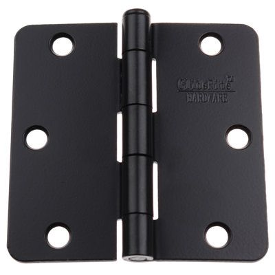 Black Door Hinges, Matte Black Door, Refinish Kitchen Cabinets, Hall Closet, Black Door, Residential Doors, Door Levers, Black Doors, Steel Doors