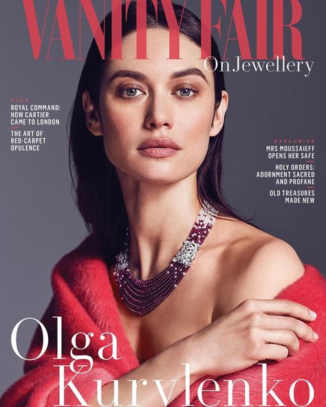 Olga Kurylenko | Vanity Fair Jewelry | 2018 Cover | Photoshoot | Fashion Gone Rogue Home Vanity, Editorial Home, Best Fashion Magazines, Woman Photoshoot, Magazine Cover Page, Vanity Fair Covers, Red Carpet Jewelry, Vanity Fair Magazine, Olga Kurylenko