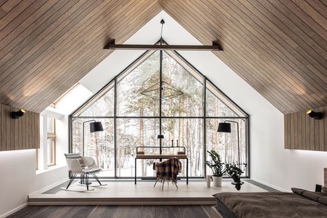 Russia Russian Interiors, Landform, Traditional Building, A Frame House, Hus Inspiration, Scandinavian Home, Scandinavian Interior, Residential Building, Design Case