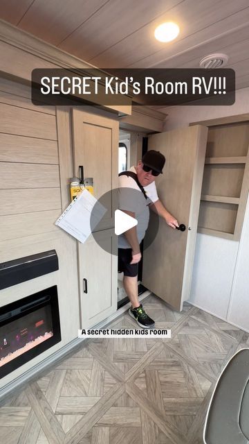 RV Hacks | Fulltime RV Living - Scott & Van + 👧🏼 on Instagram: "Is this every kid’s dream RV?  The Salem 29 View has a secret cabinet that opens into a hidden bunk room! 😮  It also has enormous windows, bar kitchen seating for meal time, and a couch big enough for the family to sit together.  Length 34’10”  GVWR 9,810 lbs  ❓Would your kids love this hidden RV bunkhouse?  ——————————— 🚐 Our family has RVed full-time for 9 years across 42 states. We share BOTH the benefits and challenges of RVing, RV tips, RV living, and amazing destinations.  Follow 👇 @theadventuredetour ——————————— #rvs #traveltrailer #bunkhouse #rvwithkids #rvfamily #travelfamily #familycamping #campingwithkids #traveltrailerlife" Rv Bunk Area Storage Ideas, Rv Kids Room, Rv Deck Ideas, Rv Bunkhouse Remodel, Camper Bunk Bed Ideas, Rv Bunk Beds Ideas, Camper Living Full Time, Hidden Bar Cabinet, Fulltime Rv Living