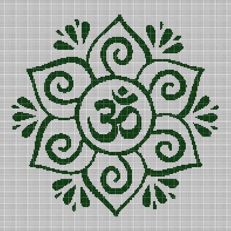 Om Cross Stitch Pattern, Cross Stitch Buddha, Jj Blanket, Yoga Cross Stitch, Aum Symbol, Cross Stitch Silhouette, Digital Computer, Flower Silhouette, Pixel Crochet