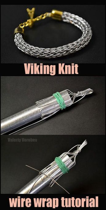 Viking Knot, Viking Knit Jewelry, Knit Necklace, Wire Wrap Tutorial, Wrapped Bracelets, Wrap Tutorial, Knitted Necklace, Knit Bracelet, How To Weave