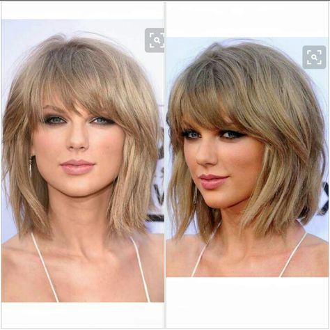 Taylor Swift Shaggy Bob Taylor Swift Shaggy Bob, Taylor Swift Shaggy Hair, Taylor Swift Bob With Bangs, Taylor Swift Medium Length Hair, Shaggy Bob With Bangs For Fine Hair, Taylor Swift Haircut Short, Taylor Swift Shoulder Length Hair, Taylor Swift Shag Haircut, Taylor Swift Haircuts