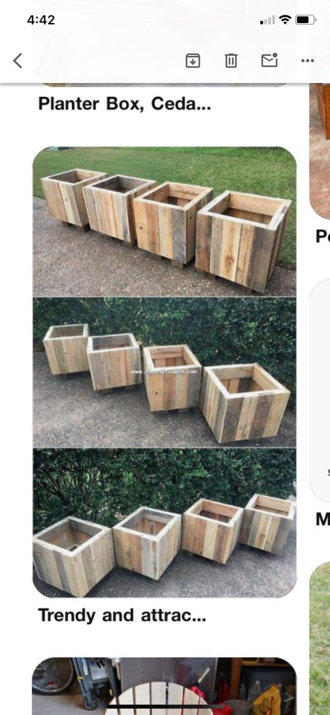 Wood Planter Boxes, Diy Wooden Planters, Diy Wood Planters, Wood Pallet Planters, Outdoor Wood Projects, Pallet Planter, Wood Planter, Wood Planter Box, Pallet Garden