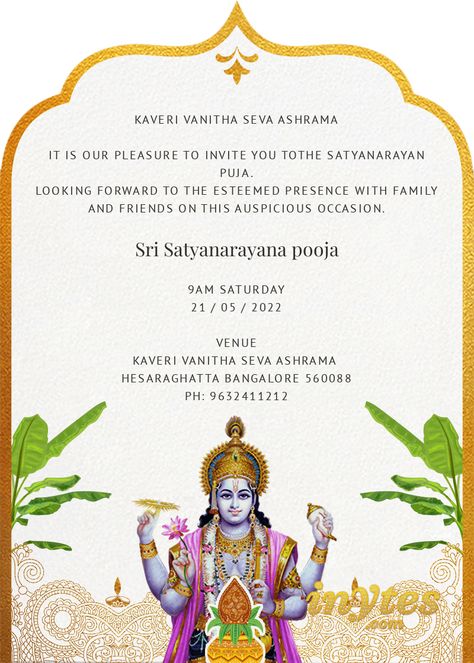 Satyanarayan Katha Invitation Card, Satyanarayan Puja Invitation Template, Pooja Invitation Templates, Vastushanti Invitation Card In Marathi, Satyanarayana Pooja Invitation Card, Satyanarayan Pooja Invitation Card, Pooja Invitation, Satyanarayan Pooja, Dhanteras Images